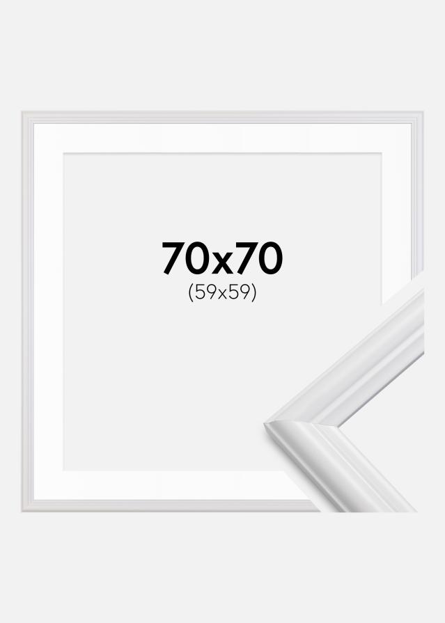 Raam Siljan valge 70x70 cm - paspartuu valge 60x60 cm