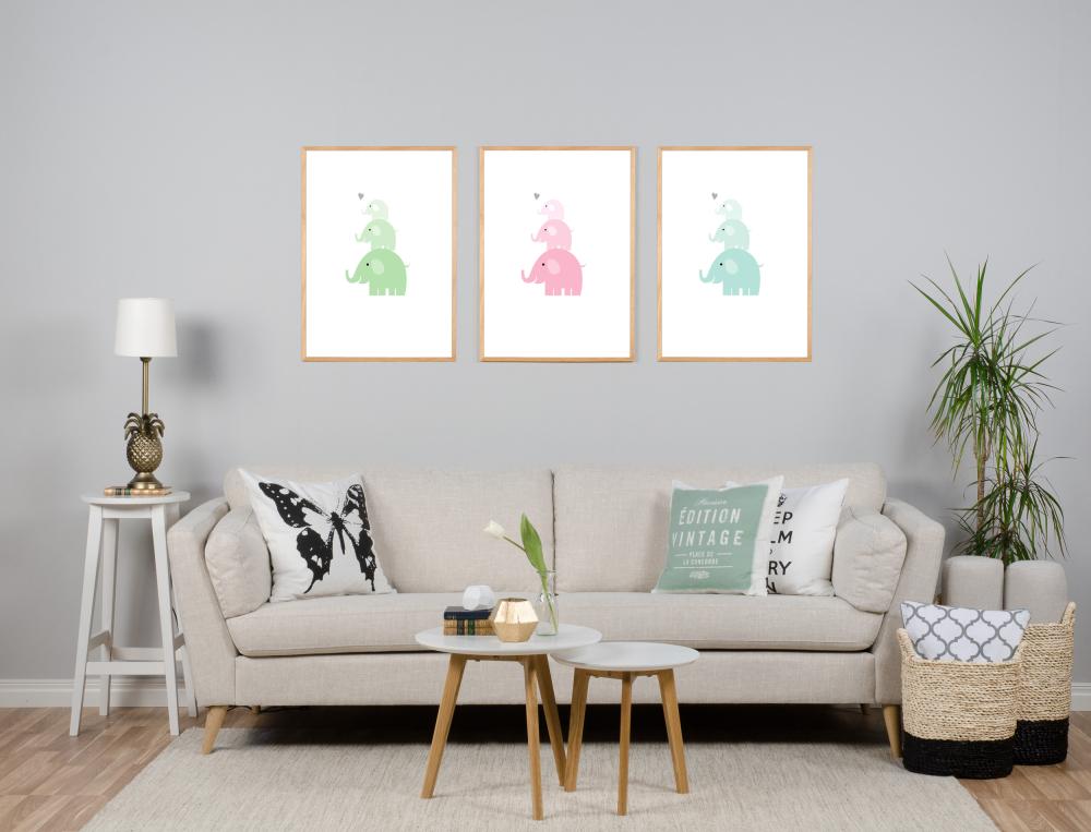 Elevant kolmik - taevasinine Plakat