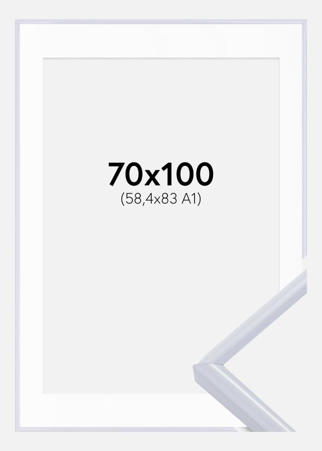 Raam Victoria valge 70x100 cm - paspartuu valge 59,4x84 cm (A1)