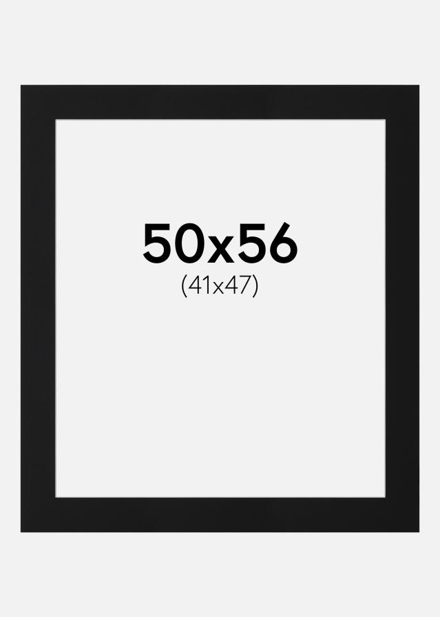 Paspartuu Must Standard (Valge Südamik) 50x56 cm (41x47)