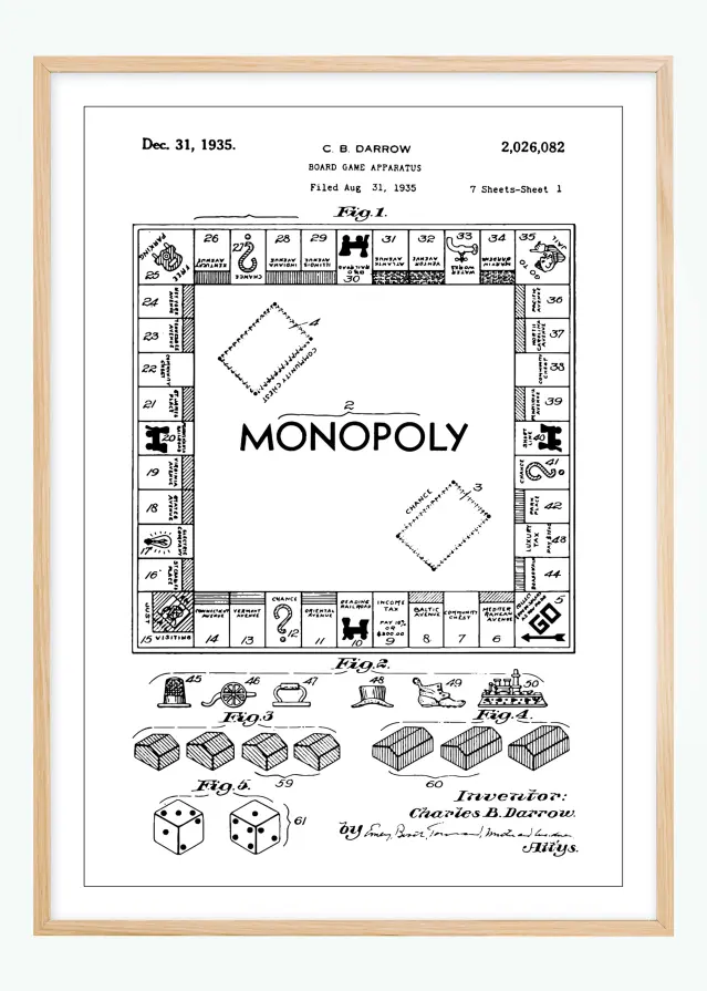 Patenteeritud joonistus - monopol sees Plakat