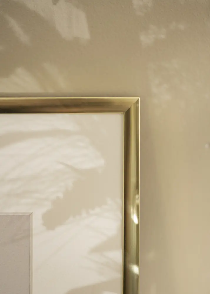 Raam Plakat Frame Aluminum Akruulklaas Gold 70x100 cm