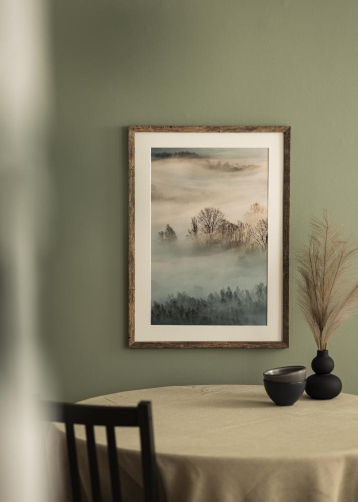 Raam Fiorito Washed Oak 60x80 cm - paspartuu valge 50x65 cm