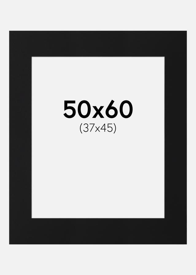 Paspartuu Must Standard (Valge Südamik) 50x60 cm (37x45)