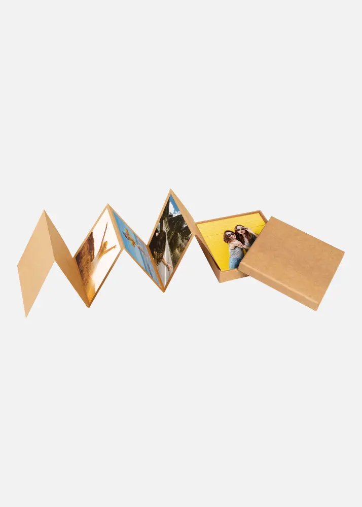 PAC Leporello-Box pruun - 11 pildid mootudes 10x10 cm