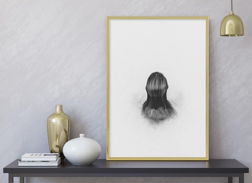 Raam Poster Frame Aluminum Gold 70x100 cm - paspartuu muster (A1)