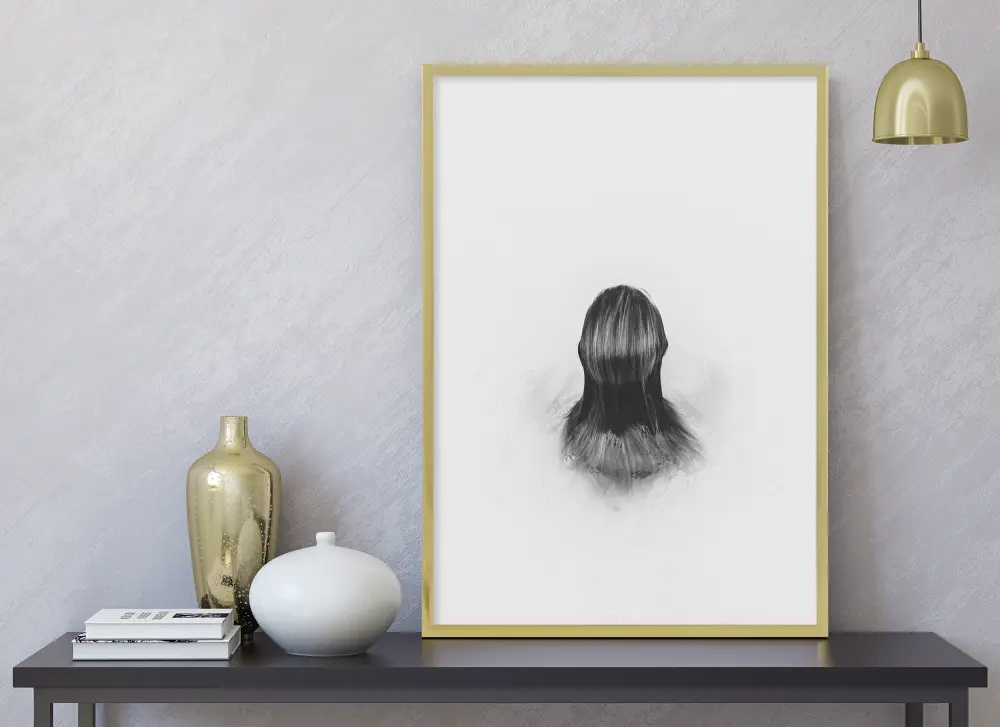 Raam Plakat Frame Aluminum Gold 60x80 cm - paspartuu muster 50x60 cm