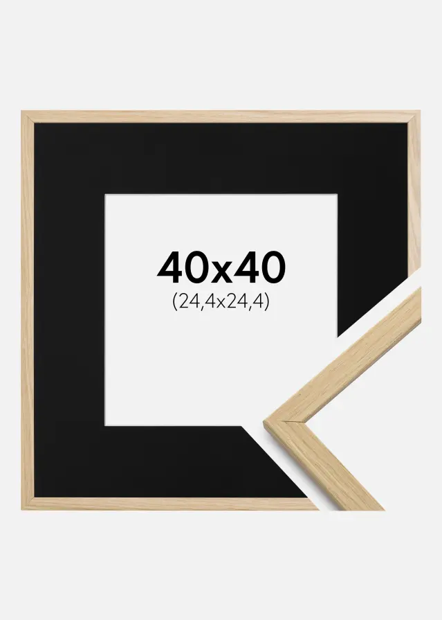 Raam Edsbyn tamm 40x40 cm - paspartuu muster 10x10 inches