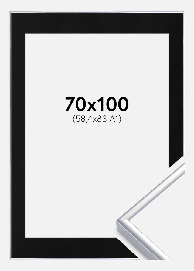 Raam alumiinium tuhm hobedane 70x100 cm - paspartuu muster 59,4x84 cm (A1)