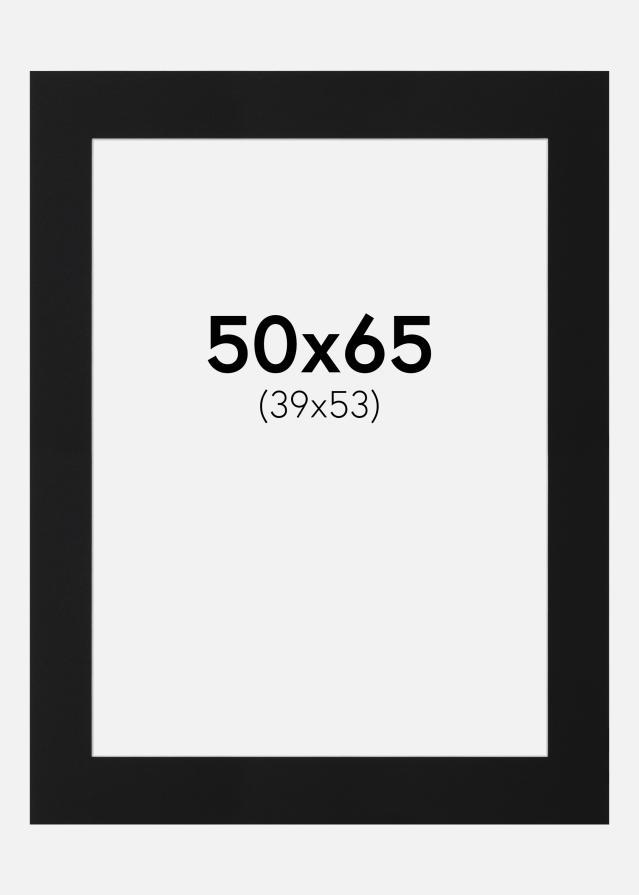 Paspartuu Must Standard (Valge Südamik) 50x65 cm (39x53)