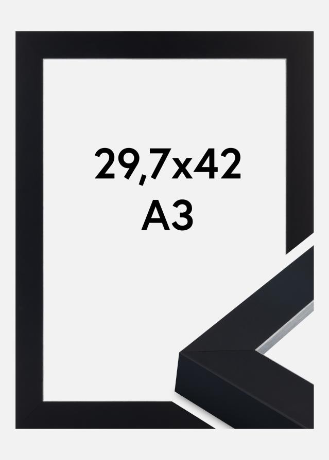 Raam Sussex Akrüülklaas Must/Hõbe 29,7x42 cm (A3)