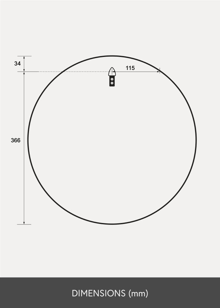 Peegel Reflection valge 40 cm Ø