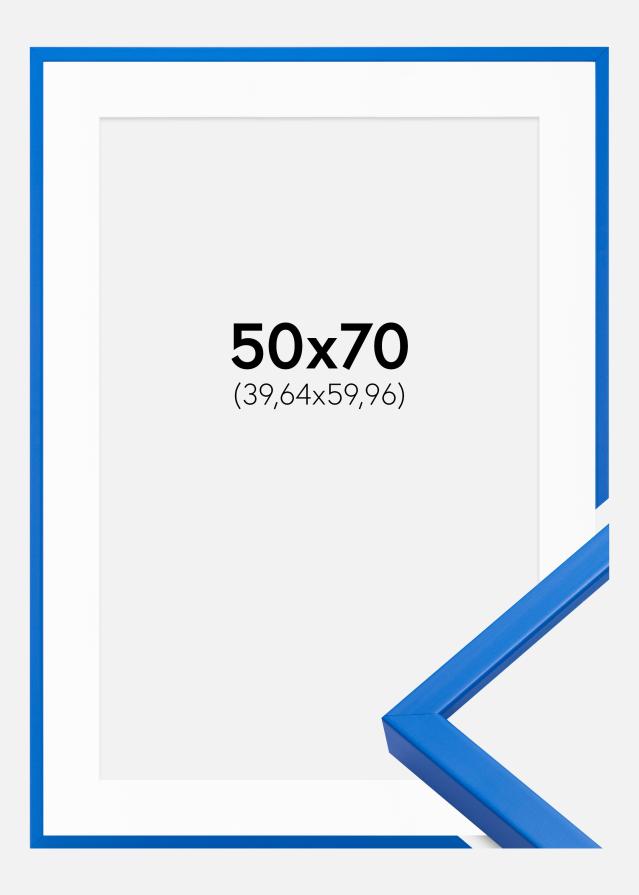 Raam E-Line sinine 50x70 cm - paspartuu valge 16x24 inches
