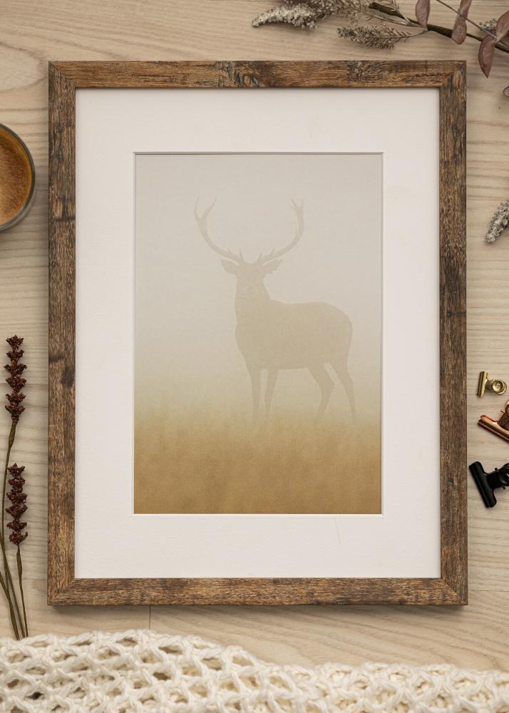 Raam Fiorito Washed Oak 60x80 cm - paspartuu valge 50x65 cm