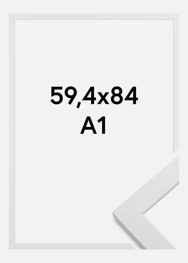 Raam White Wood 59,4x84 cm (A1)