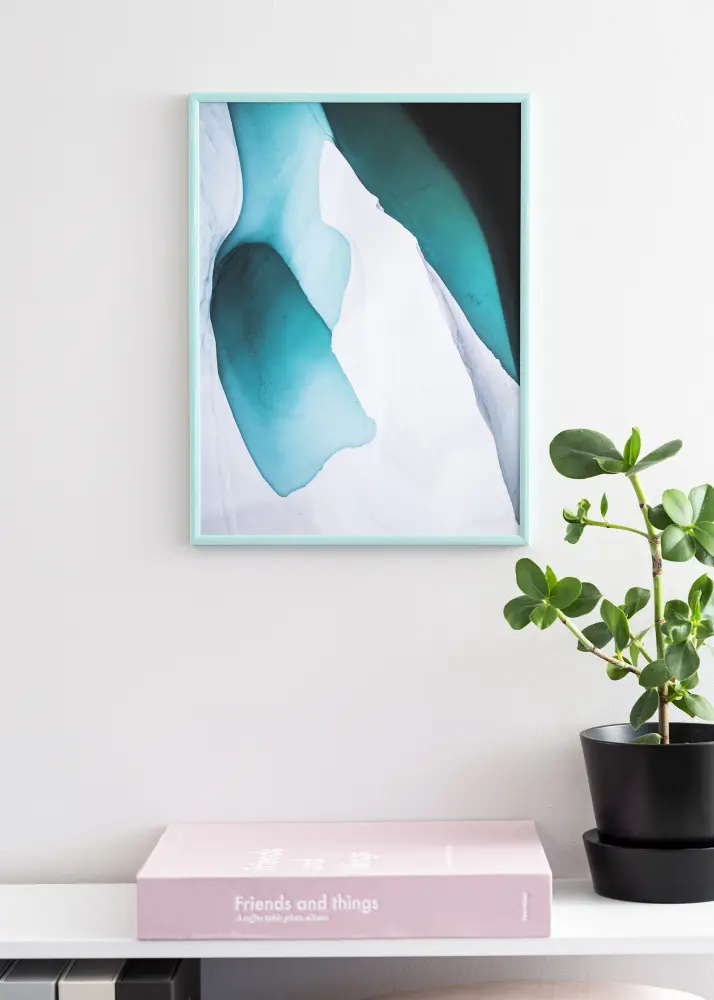 Raam New Lifestyle turkoos 30x40 cm - paspartuu muster 21x30 cm