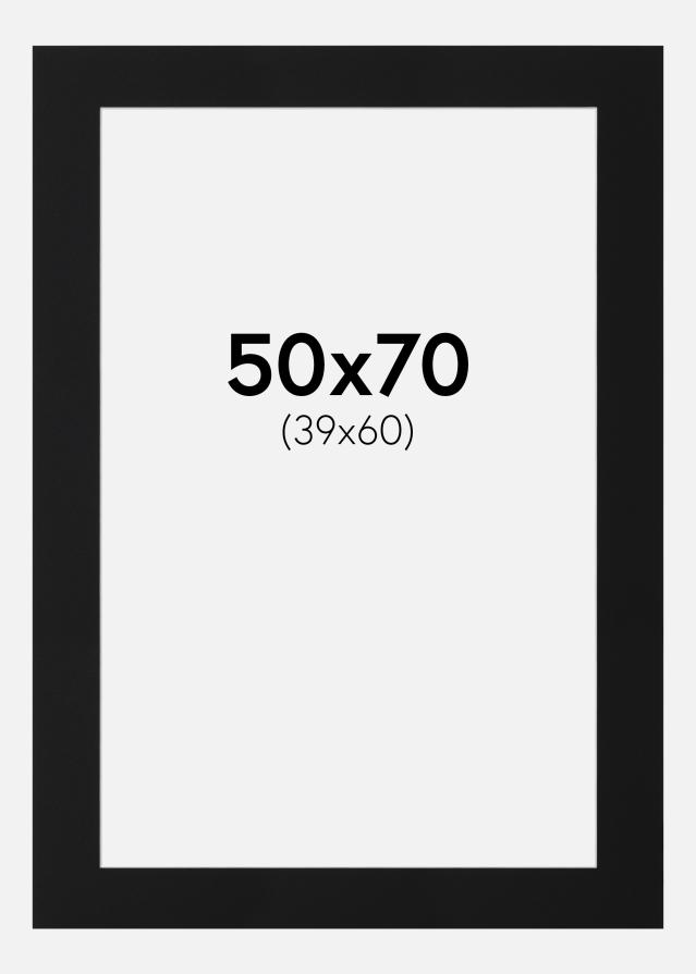 Paspartuu Must Standard (Valge Südamik) 50x70 cm (39x60)