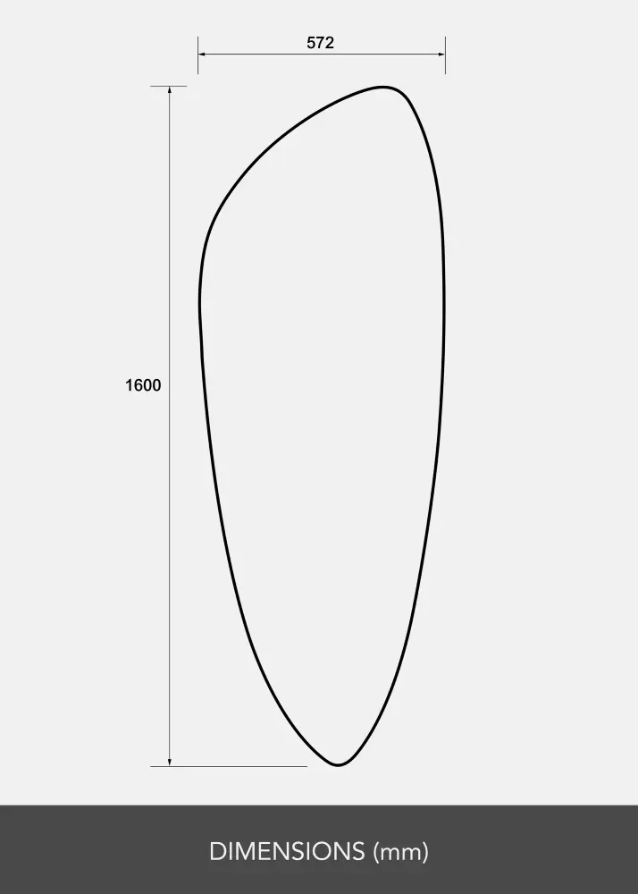 Peegel Obelisk 160x57 cm
