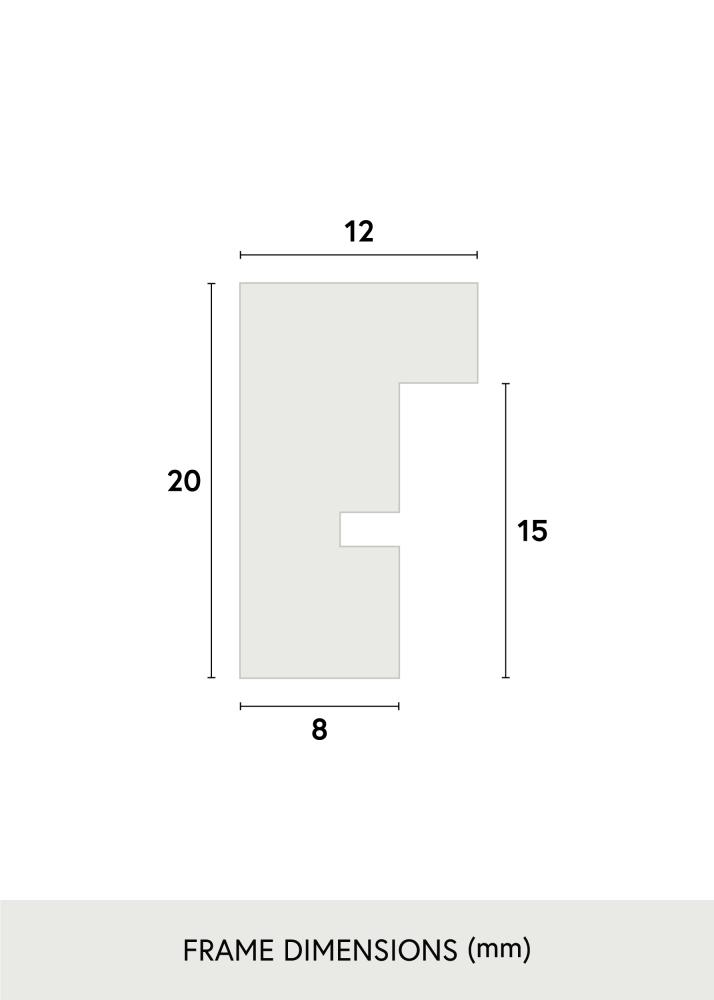 Raam E-Line valge 70x100 cm - paspartuu valge 62x93 cm