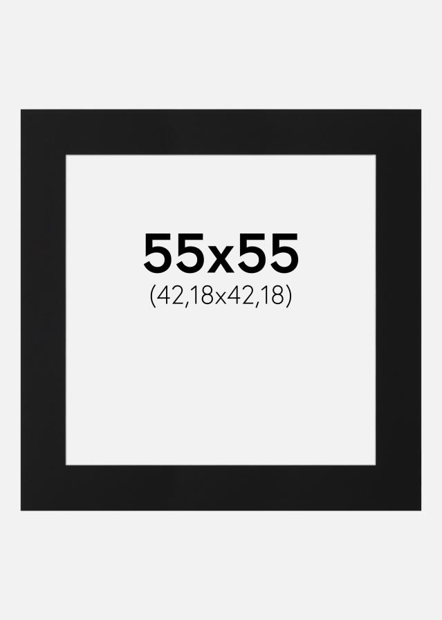 Paspartuu Must Standard (Valge Südamik) 55x55 cm (42,18x42,18)