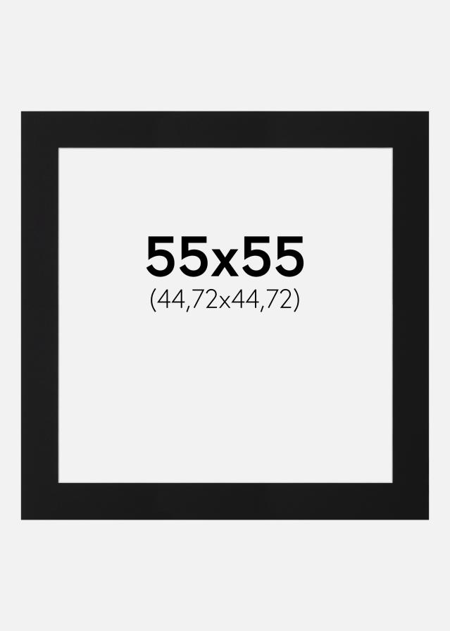 Paspartuu Must Standard (Valge Südamik) 55x55 cm (44,72x44,72)