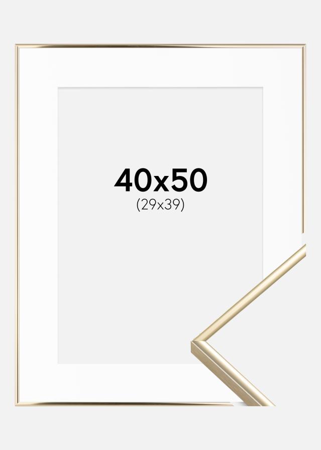 Raam Visby tuhm kuldne 40x50 cm - paspartuu valge 30x40 cm