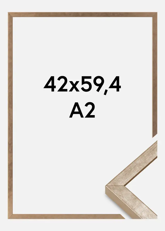 Raam Ares Akruulklaas messing 42x59,4 cm (A2)