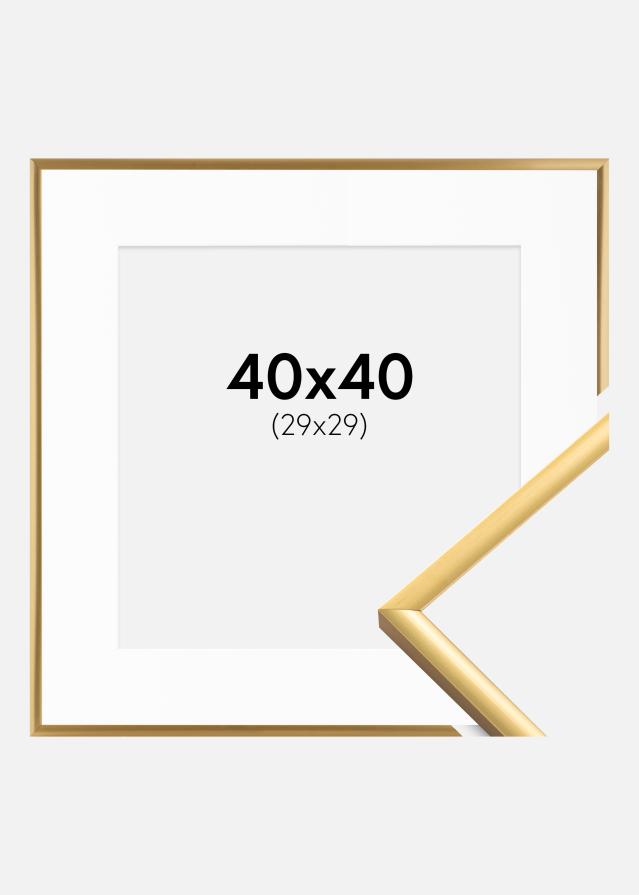 Raam New Lifestyle Shiny Gold 40x40 cm - paspartuu valge 30x30 cm