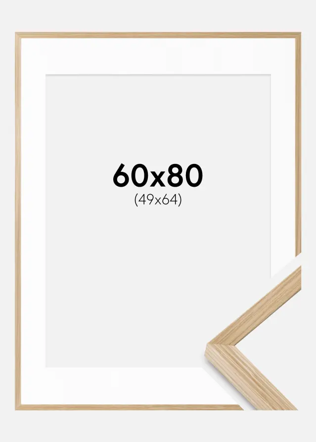 Raam Soul Oak Veneer 60x80 cm - paspartuu valge 50x65 cm