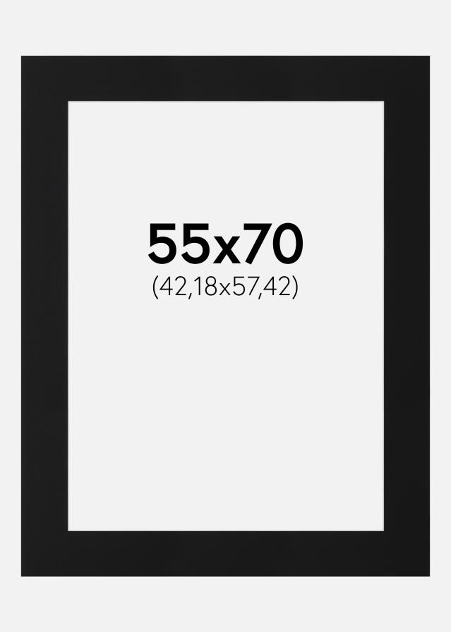 Paspartuu Must Standard (Valge Südamik) 55x70 cm (42,18x57,42)