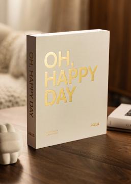 KAILA OH HAPPY DAY Creme - Coffee Table Photo Album (60 musta lehekülge)