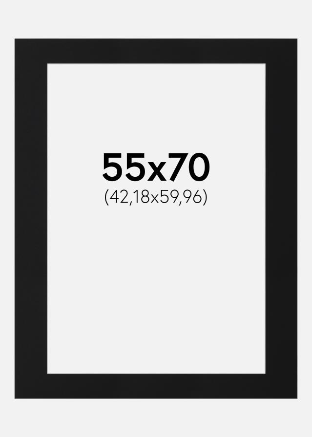 Paspartuu Must Standard (Valge Südamik) 55x70 cm (42,18x59,96)