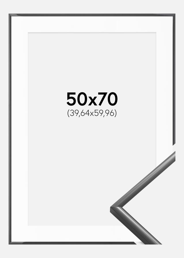 Raam New Lifestyle tumehall 50x70 cm - paspartuu valge 16x24 inches