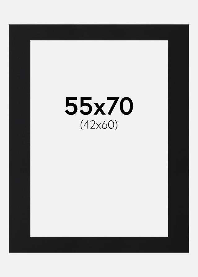 Paspartuu Must Standard (Valge Südamik) 55x70 cm (42x60)