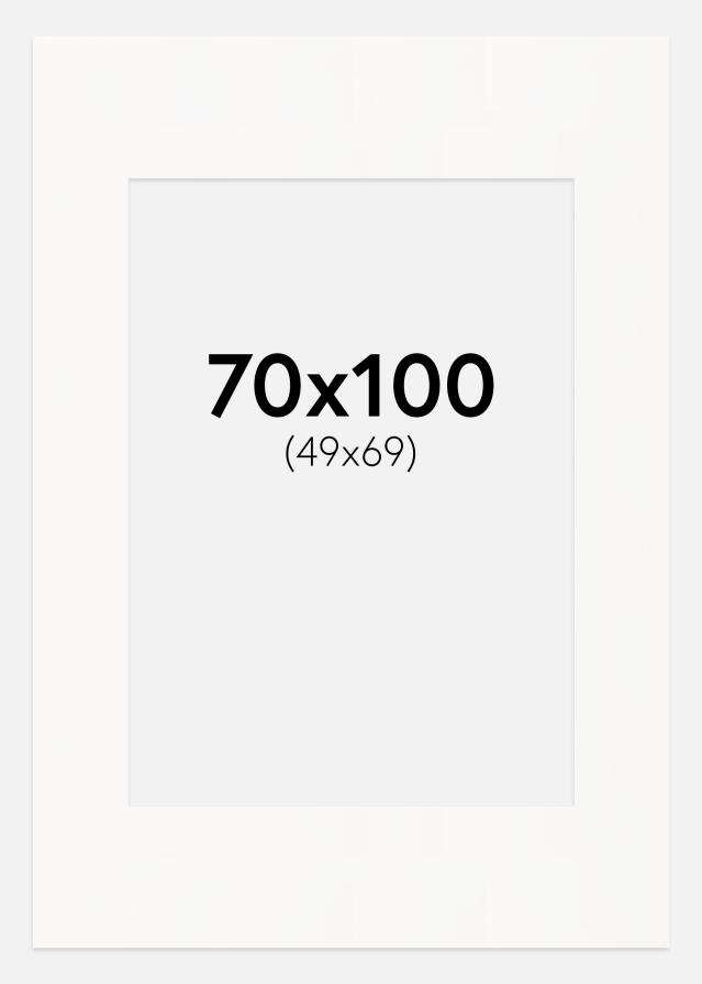 Paspartuu kulunud valge Valge äär 70x100 cm (49x69)