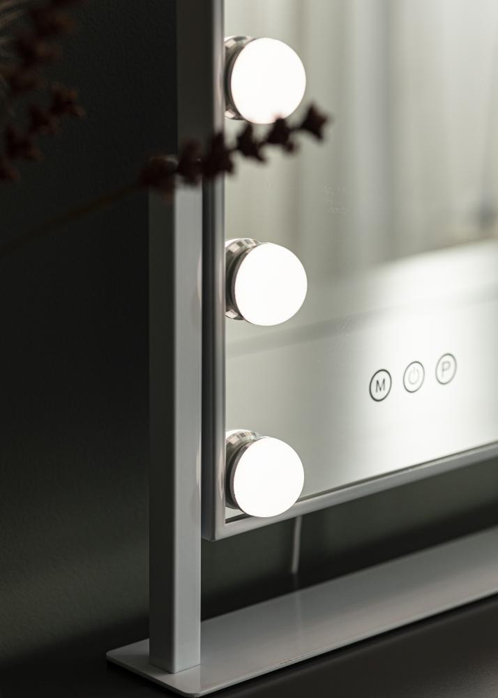 KAILA meikimispeegel Hollywood 9 valge 25x30 cm