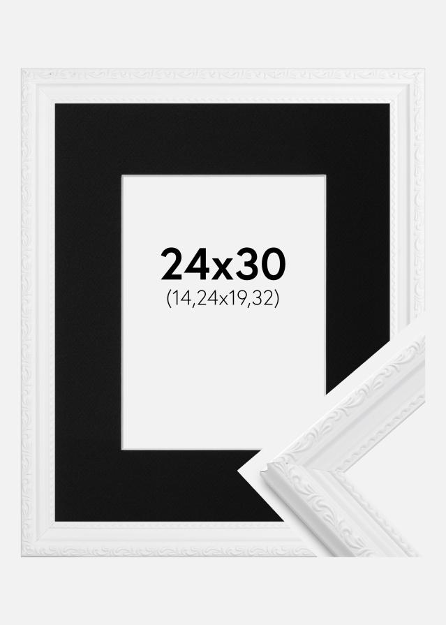 Raam Abisko valge 24x30 cm - paspartuu muster 6x8 inches