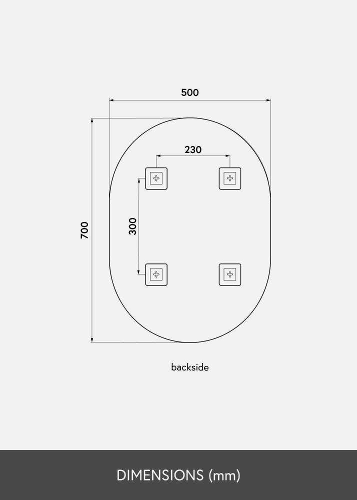 KAILA peegel ummargune Rose Gold 50x70 cm