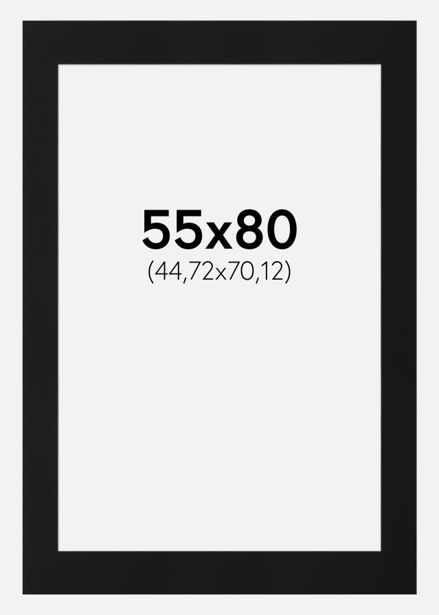 Paspartuu Must Standard (Valge Südamik) 55x80 cm (44,72x70,12)