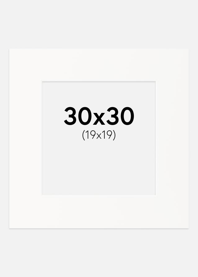 Paspartuu kulunud valge Valge äär 30x30 cm (19x19)