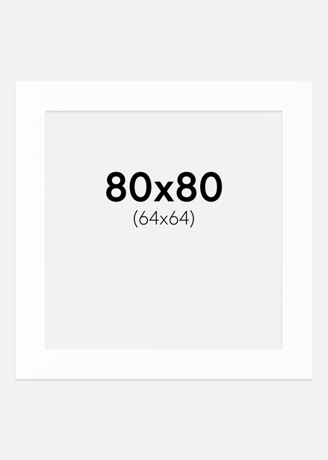 Paspartuu valge Valge äär 80x80 cm (64x64)