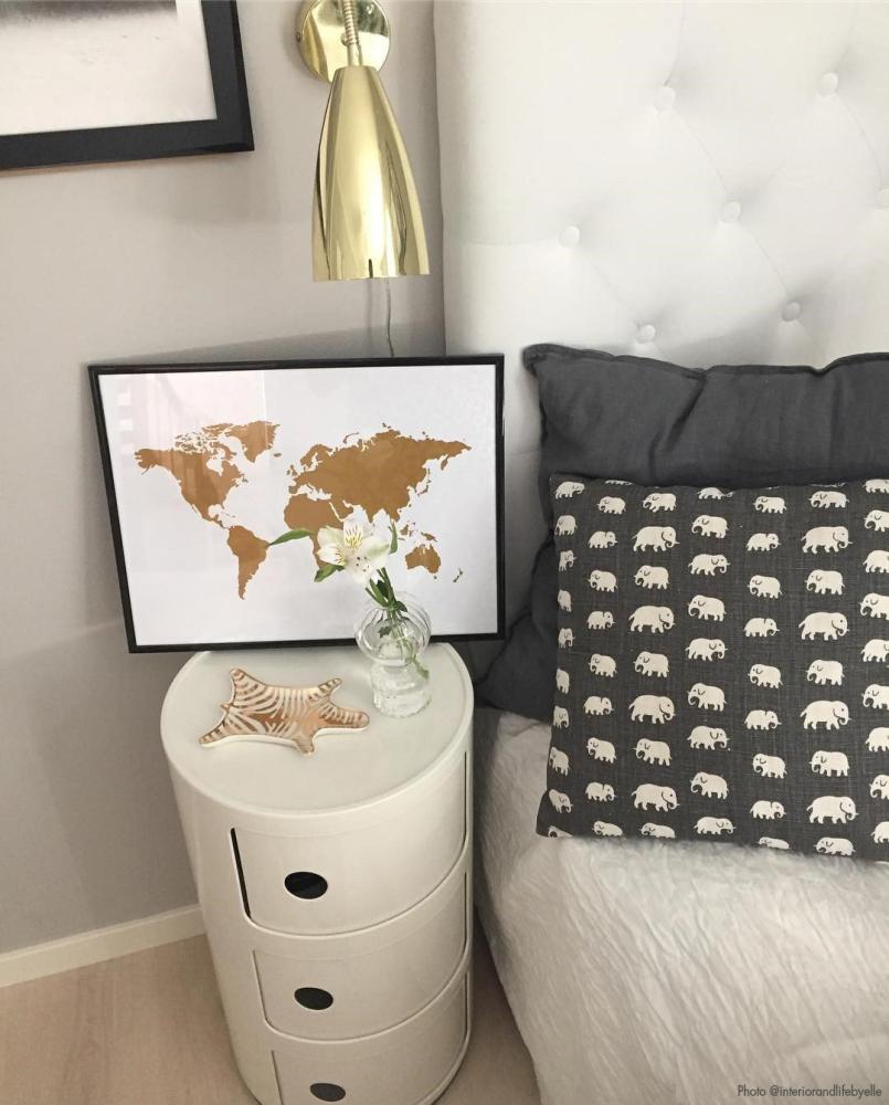 Kuldne maailmakaart - kiletatud Plakat