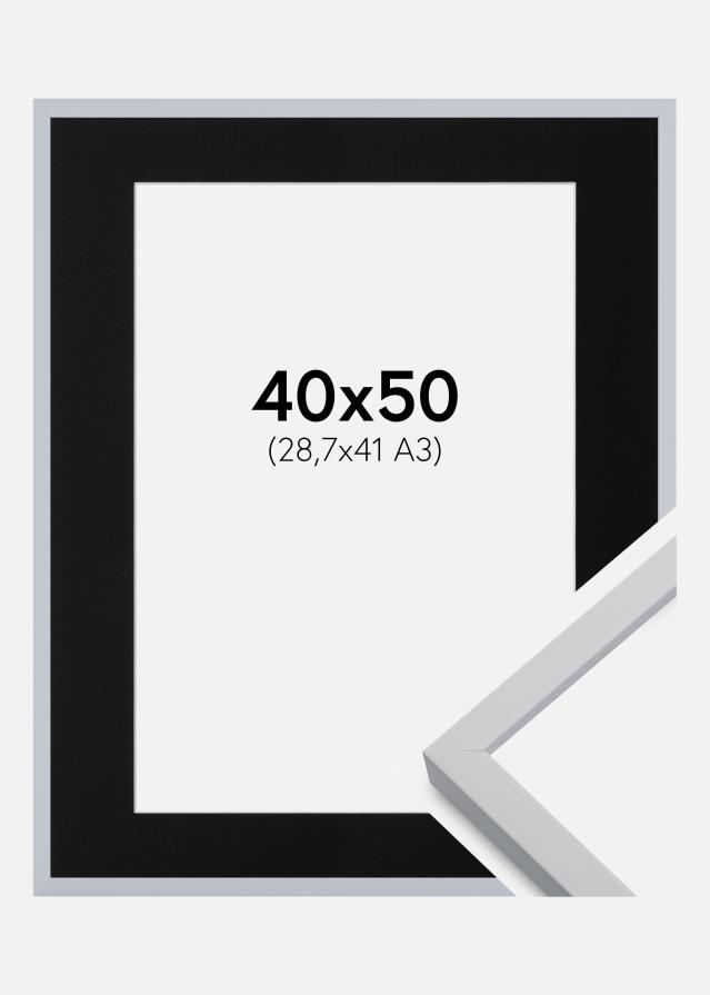 Raam Oslo valge 40x50 cm - paspartuu muster 29,7x42 cm (A3)