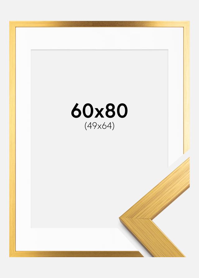 Raam Gold Wood 60x80 cm - paspartuu valge 50x65 cm