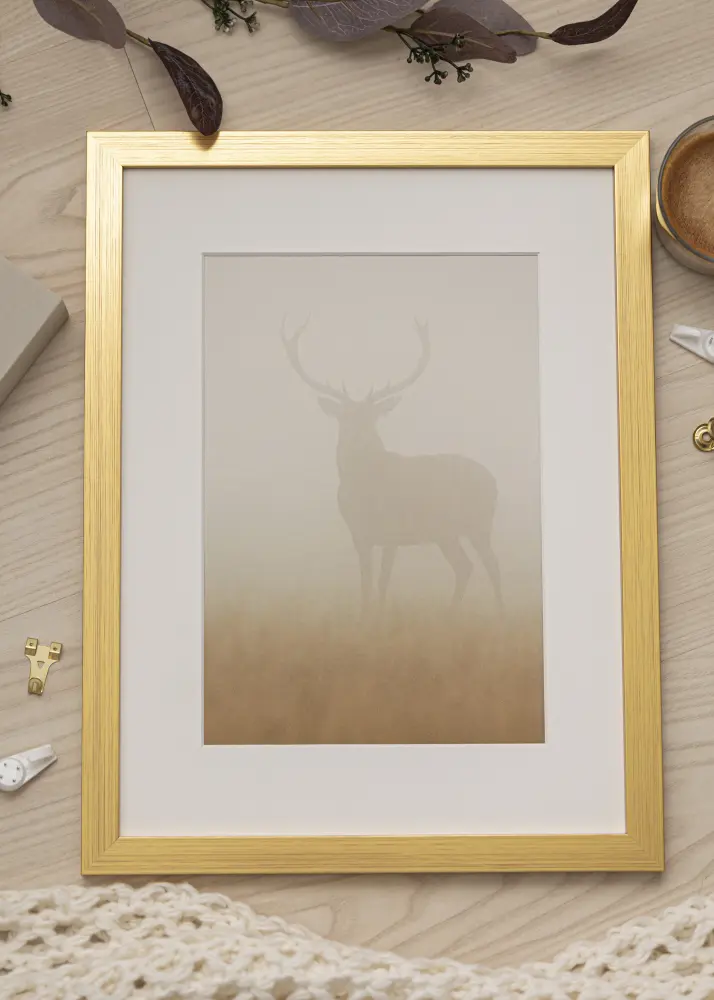 Raam Gold Wood 25x35 cm