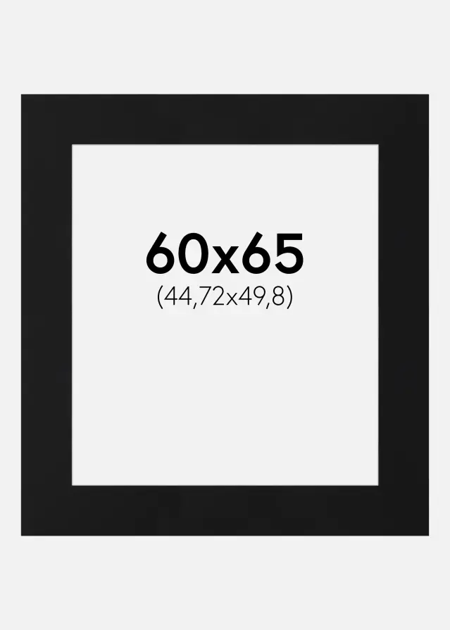 Paspartuu Must Standard (Valge Südamik) 60x65 cm (44,72x49,8)