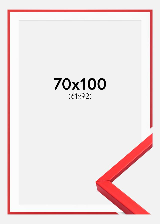 Raam E-Line punane 70x100 cm - paspartuu valge 62x93 cm