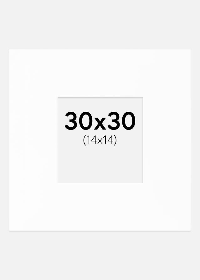 Paspartuu XL valge Valge äär 30x30 cm (14x14)