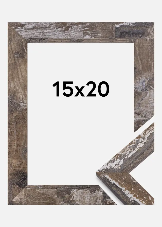 Raam suureparane puitpruun 15x20 cm