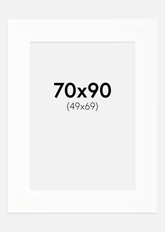 Paspartuu XL valge Valge äär 70x90 cm (49x69)